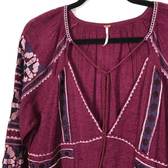 Free People raspberry tunic dress sz Small - Picture 2 of 6